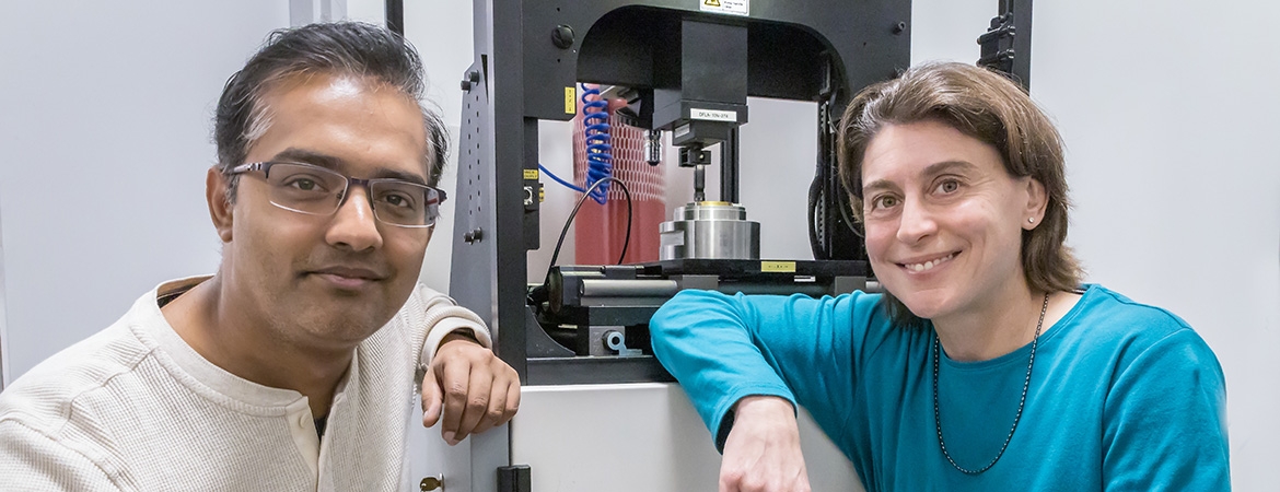 Professor Ashli Martini and graduate student Azhar Vellore