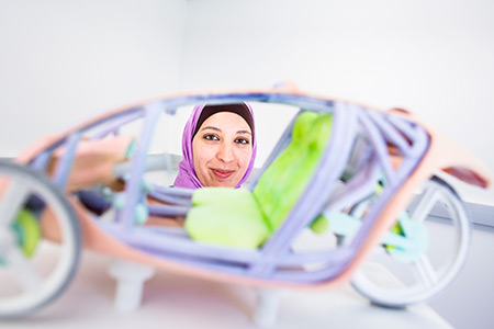 Professor Ala Qattawi is the first woman in the U.S. to earn a doctoral degree in automotive engineering,